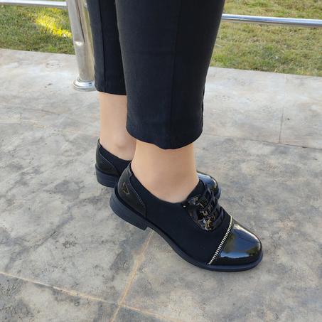 chaussures plates pour femme en cuir