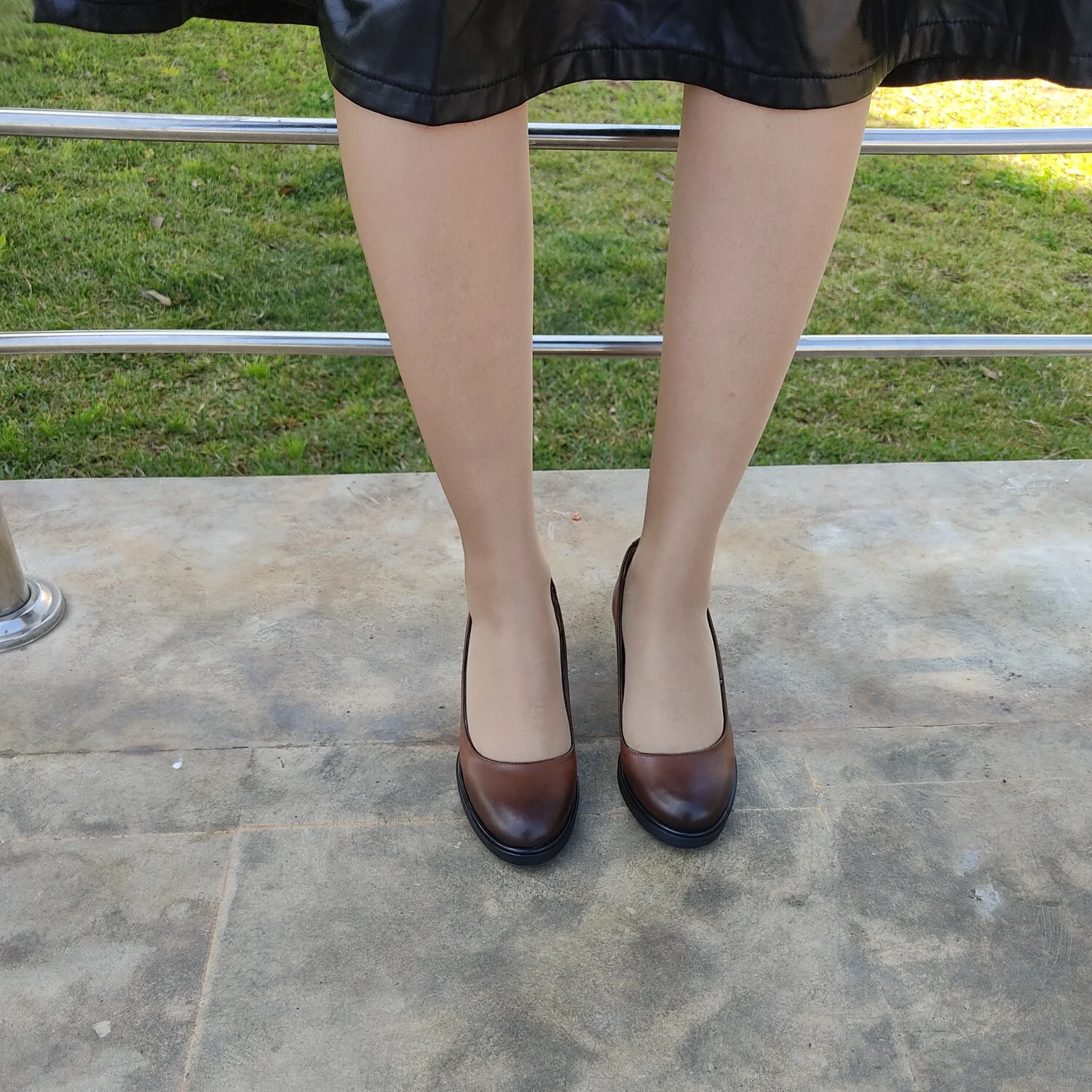 Escarpins femme a talon - marron