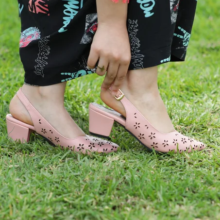 Sandale Demi-Talon - ROSE CLAIRE DECORATION LAZER