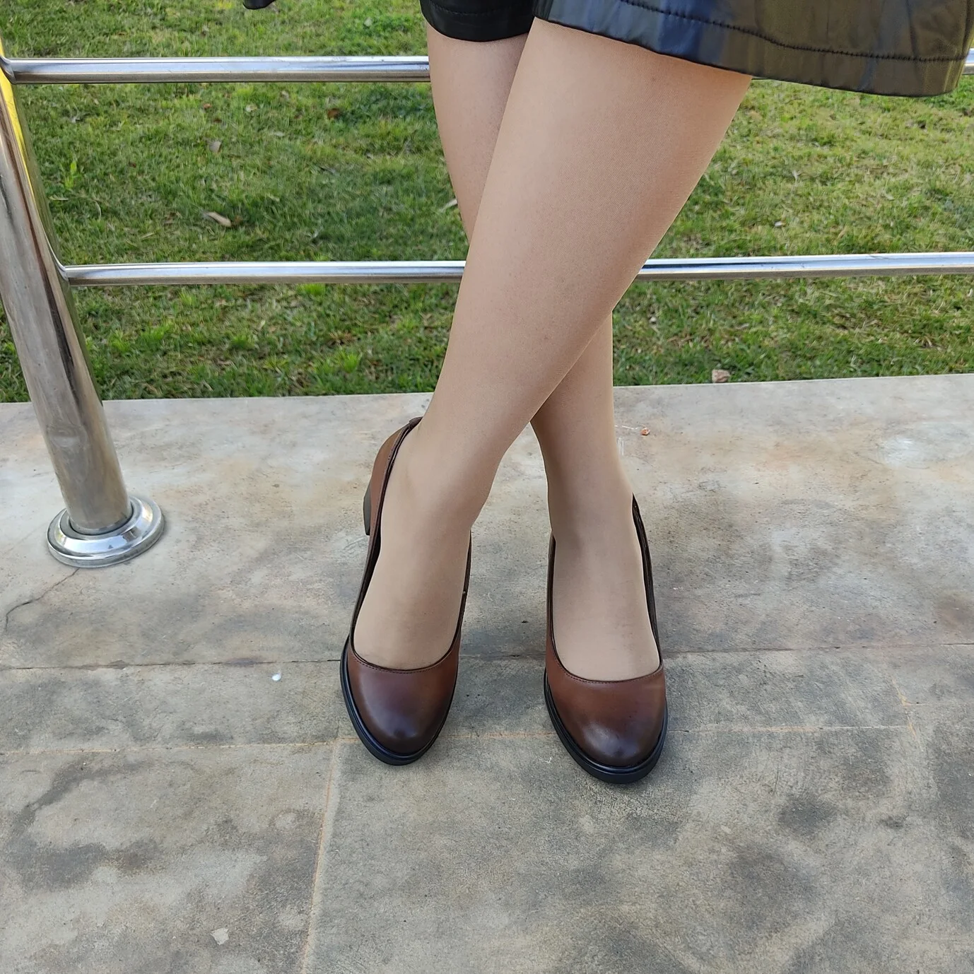 Escarpins femme a talon - marron