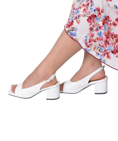 Sandale Demi-Talon -Blanc