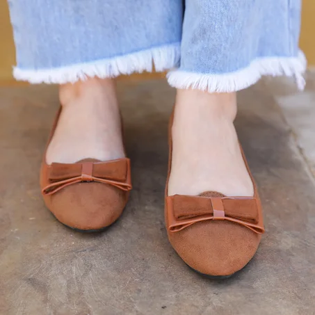 Ballerine pour femme couleur MARRON