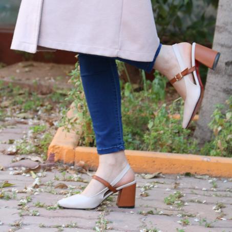 KOUKS  Escarpin - Sandale Demi-Talon BC/marron