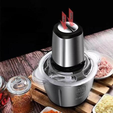 Hachoir électrique en inox 2 vitesses 3L