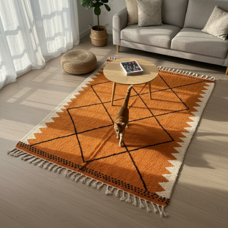 Zanafi orange rug