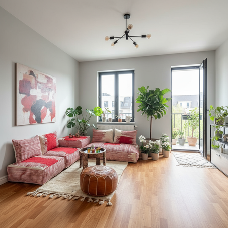 Red Zanafi Berber Sitting