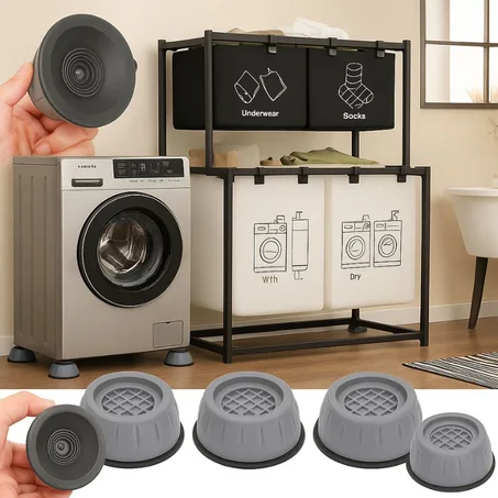 ✨ منظم غسيل ذكي بطبقتين و4 أكياس قابلة للإزالة، كيسهّل عليك الفرز والغسيل بلا صداع!