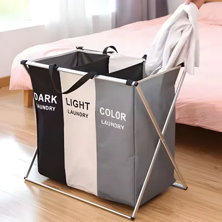 🧺 منظم الغسيل الذكي ب 3 أقسام