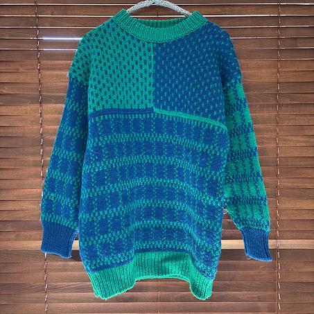 Pull Vintage en Laine Irlandaise Fait Main - Unisexe - Taille M