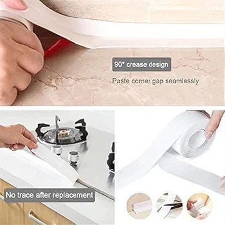 المطبخ شريط عزل مقاوم للماء قوالب الفجوة شريط حشو التماس ذاتية اللصق المرحاض الزاوية شريط عازل ملصقات جدار الغبار