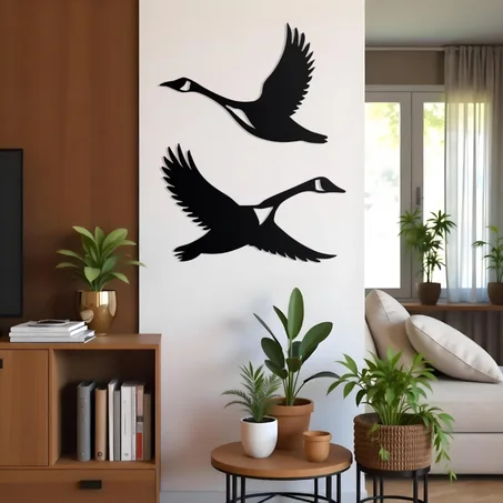 لوحة جدارية على شكل بط Birds Decor