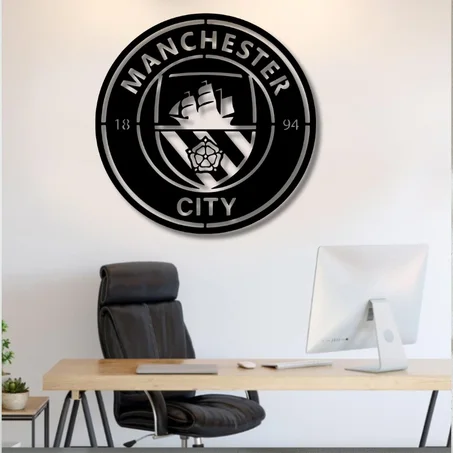 لوحة جدارية لشعار مانشستر سيتي Manchester City