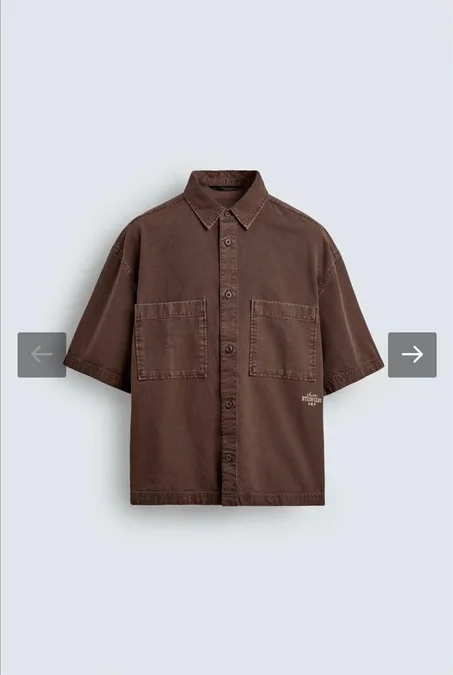 CHEMISE Lavée imprimé bimatiére