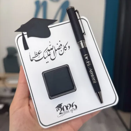 Carte remerciement Chocolat avec stylo personnalisé