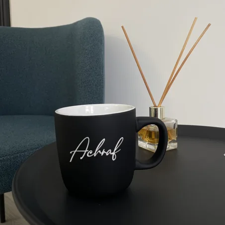 Mug Noir Soft Touch Personnalisé