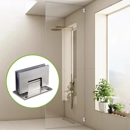 CHARNIERE VERRE MUR INOX 304