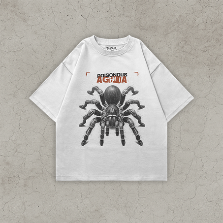 "Poisonous Agenda Oversized T-Shirt - White"