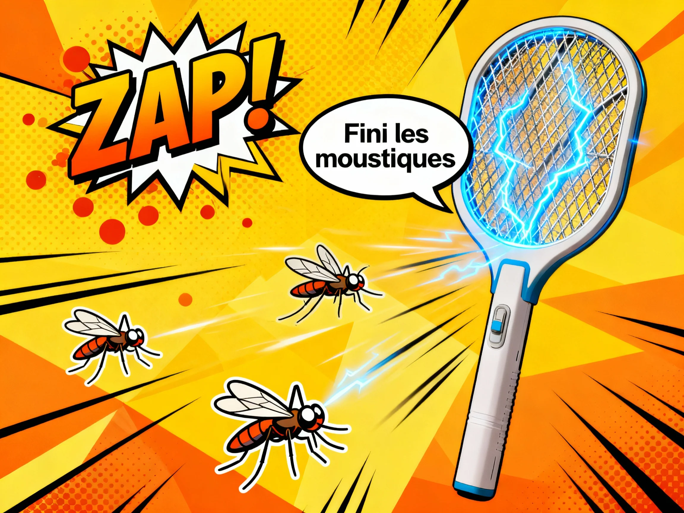 Raquette Anti-Moustiques Électrique (Qualité Premium )