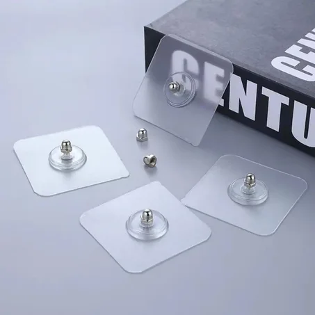 Crochet adhésif mural à vis sans perforation de mur