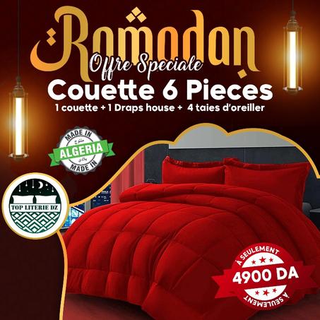 Couette 6 pièces Rouge