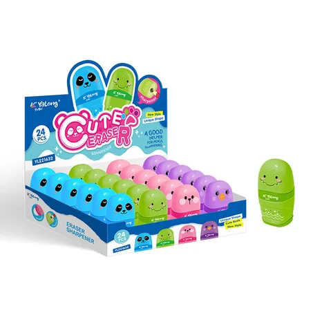 Yalong gomme à double usage avec taille-crayon YL221632