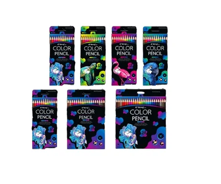 yalong Crayons de couleur avec gomme 12 pcs YL221036-12