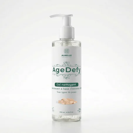 AgeDefy - Gel nettoyant  éclaircissant à base d'encens oliban