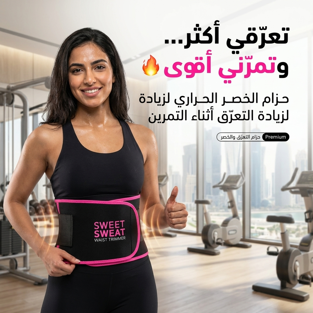حزام الخصر الحراري المصمم لزيادة التعرق أثناء التمرين