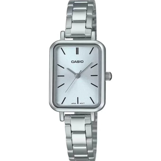 Casio – Montre pour femme cadran silver – Bracelet en acier inoxydable – LTP-V009D-2E
