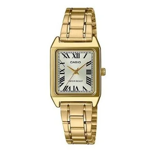 Casio – Dore – Index chiffres romains – Carre pour femmes – LTP-V007G-9BU
