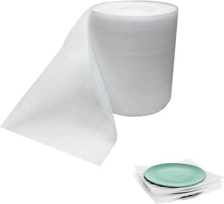 Rollo de espuma de 10 pulgadas de ancho x 50 pies de largo, rollo de espuma de embalaje para suministros de mudanza y protección para frágiles, hojas de embalaje de espuma amortiguadoras para