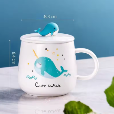 Original Design 3D Whale Ceramic Mug – 400ml