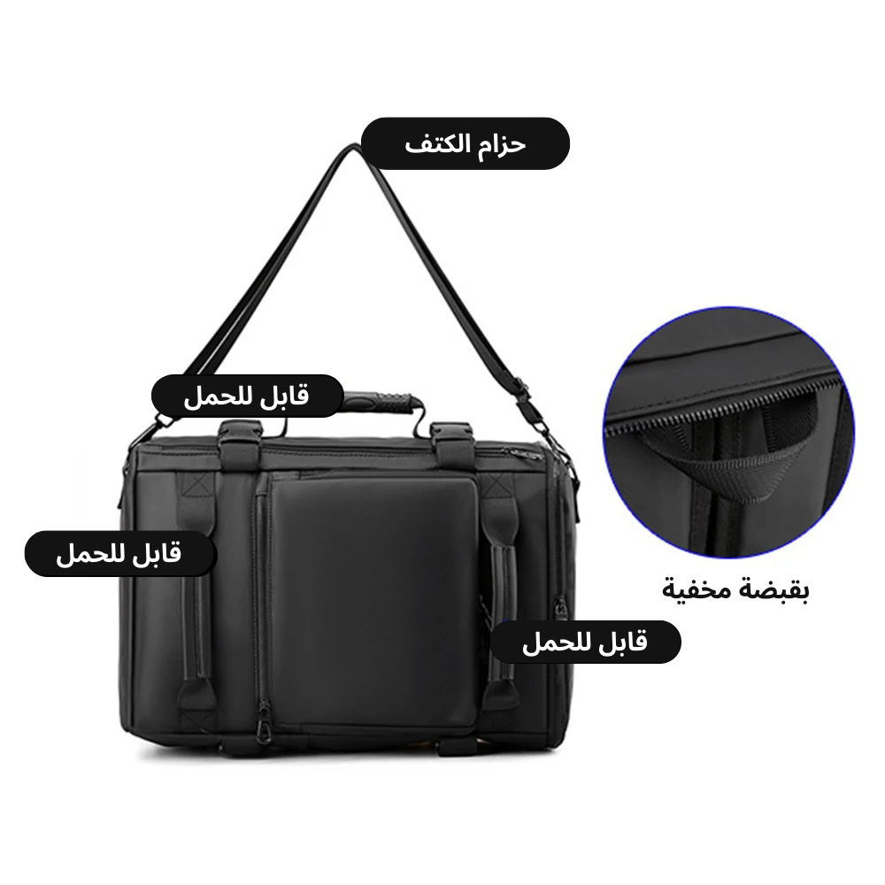 حقيبة ظهر رجالية أنيقة للسفر والكمبيوتر المحمول