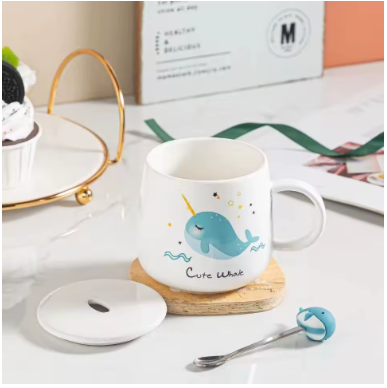 Original Design 3D Whale Ceramic Mug – 400ml