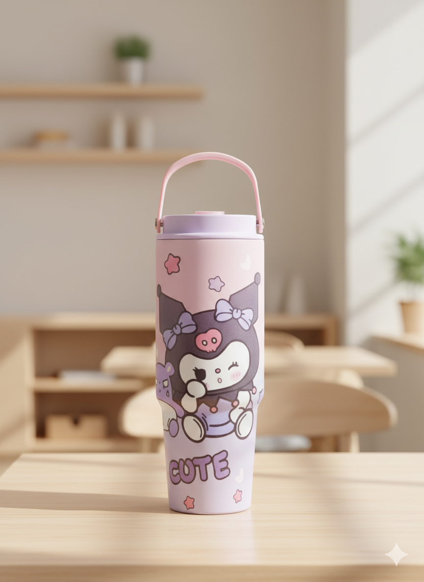 كوب حراري مقاوم للصدأ بتصميم كارتون اللطيف - 900ml