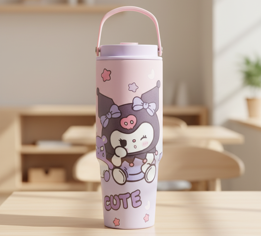 كوب حراري مقاوم للصدأ بتصميم كارتون اللطيف - 900ml