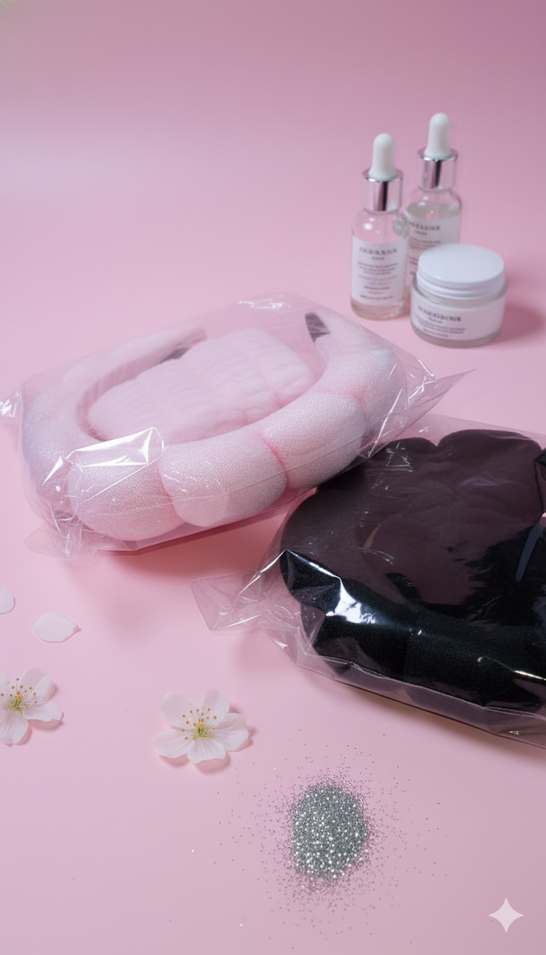 طقم العناية المنتفخ – عصابة شعر + أكمام لليدين