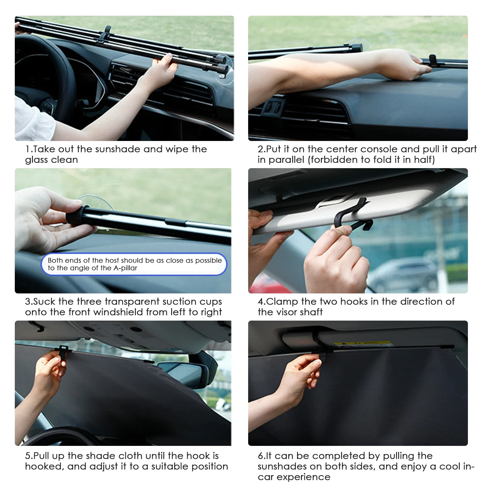 مظلة شمسية قابلة للسحب للزجاج الأمامي