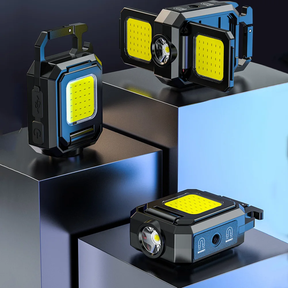 Lampe de poche magnétique multifonctionnelle USB, petite lampe de poche Super brillante en métal