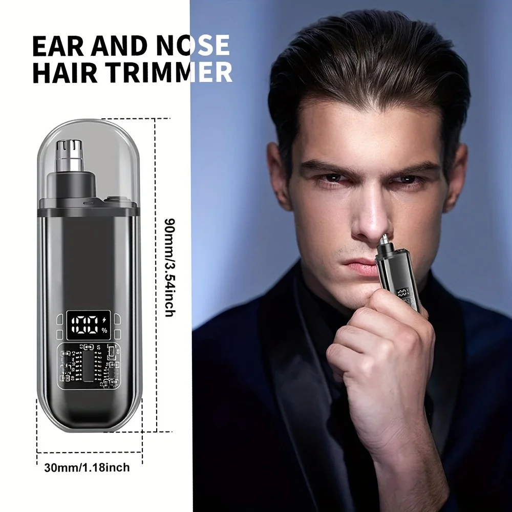 Tondeuse de Nez et Oreilles Électrique Portable – Mini Design Compact & Rechargeable USB
