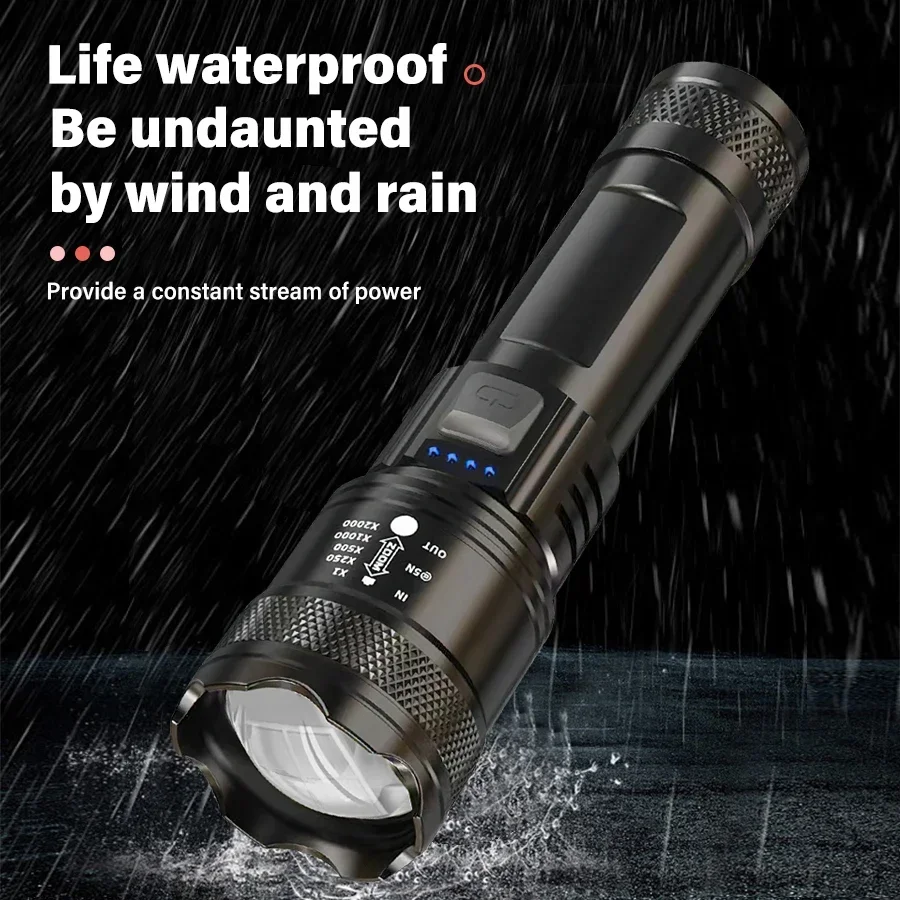 Lampe LED haute puissance, lampe torche avec lumière d