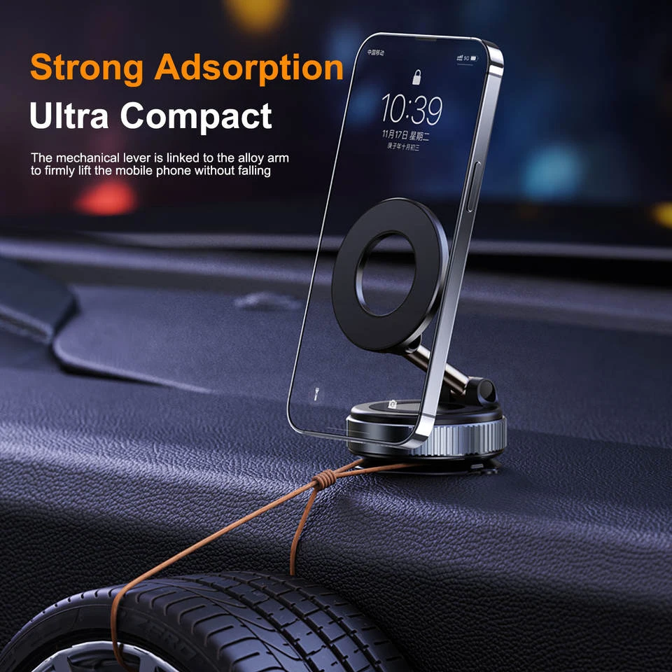 Nouveau support de téléphone magnétique pliable à absorption sous vide pour voiture, ventouse 2025