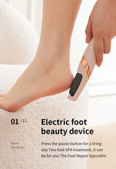 Finishing Touch Flawless Pedi - Lime Pied Électrique Rechargeable - Anti-callosités - Expérience de Pédicure à Domicile (pour Homme et Femme)