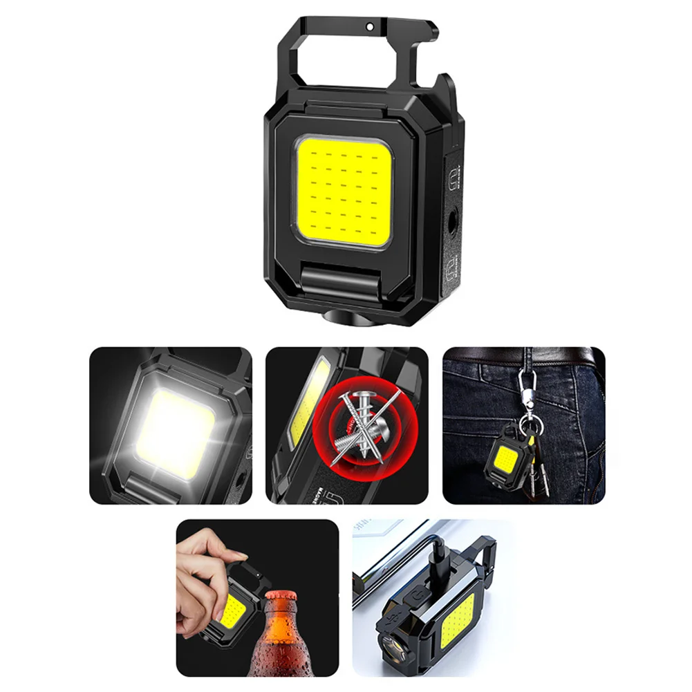 Lampe de poche magnétique multifonctionnelle USB, petite lampe de poche Super brillante en métal