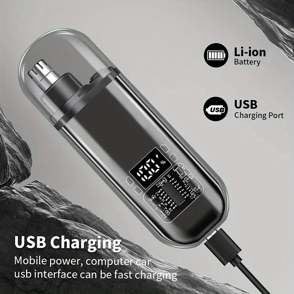 Tondeuse de Nez et Oreilles Électrique Portable – Mini Design Compact & Rechargeable USB