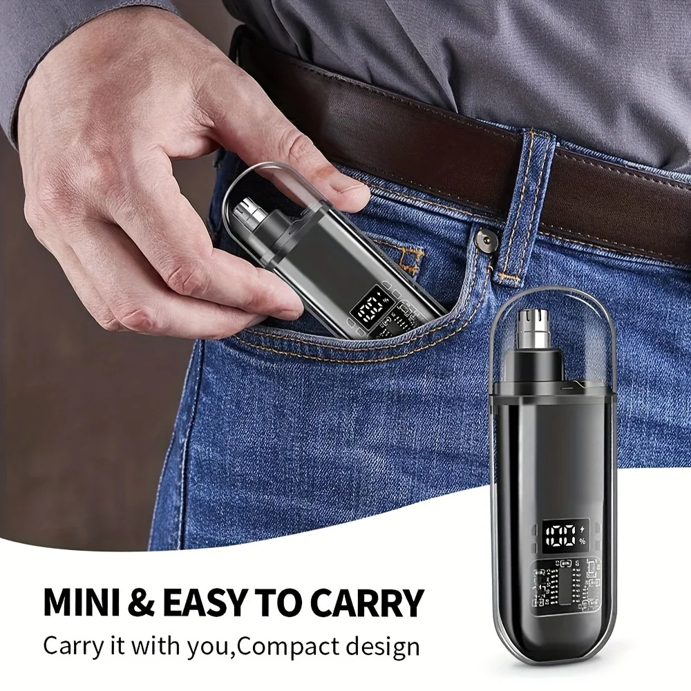 Tondeuse de Nez et Oreilles Électrique Portable – Mini Design Compact & Rechargeable USB