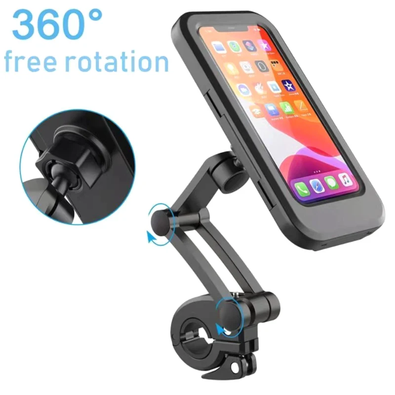 Support de téléphone portable pour moto et vélo, étanche, magnétique universel, pour moto pivotant et réglable