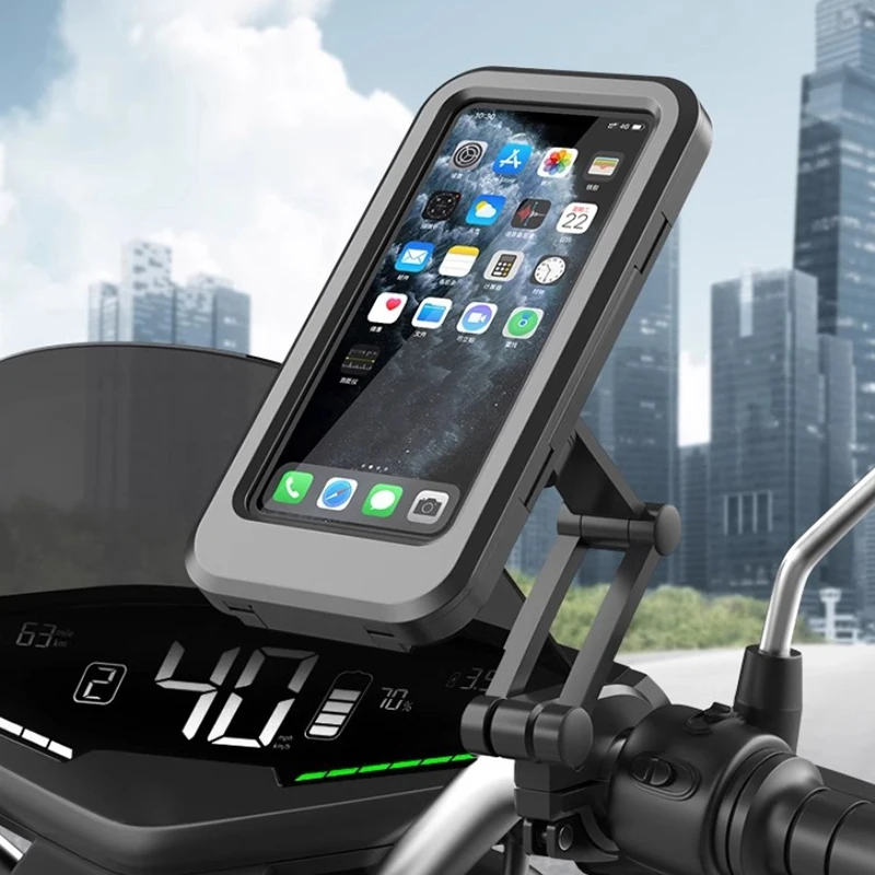 Support de téléphone portable pour moto et vélo, étanche, magnétique universel, pour moto pivotant et réglable