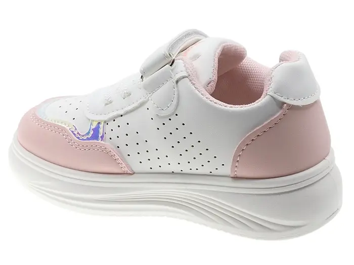 Chaussures Enfant Casual Beppi Blanc/Rose – Confortables et Légères avec Fermeture Velcro