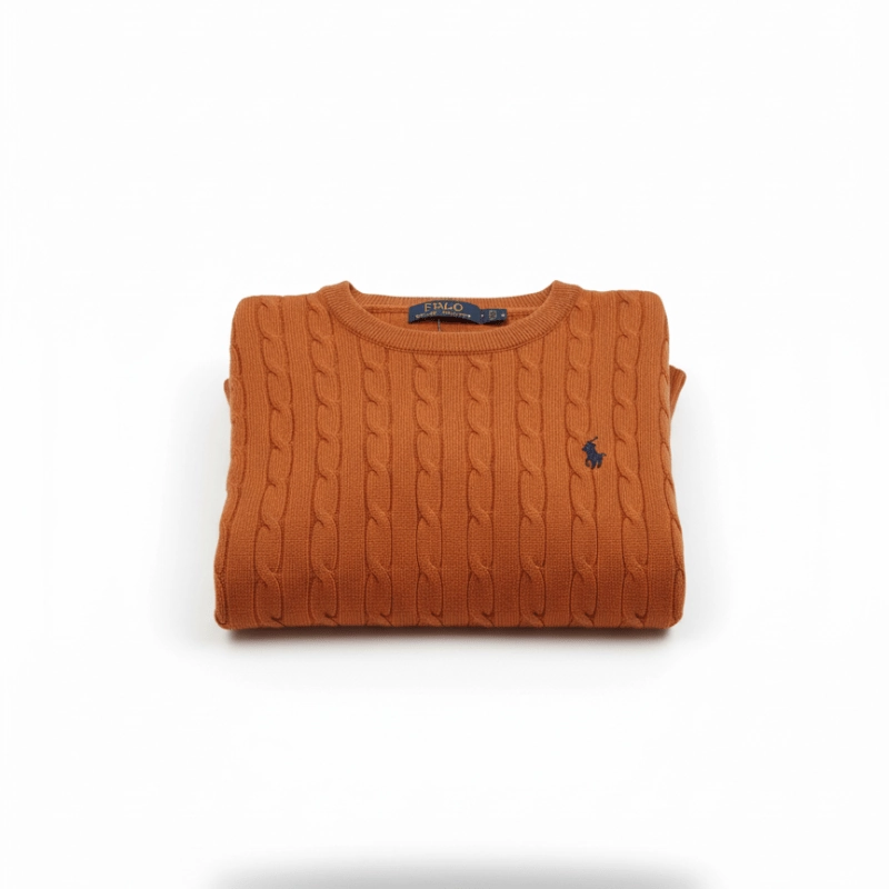 Pull en Maille Torsadée Homme - Style Classique Polo